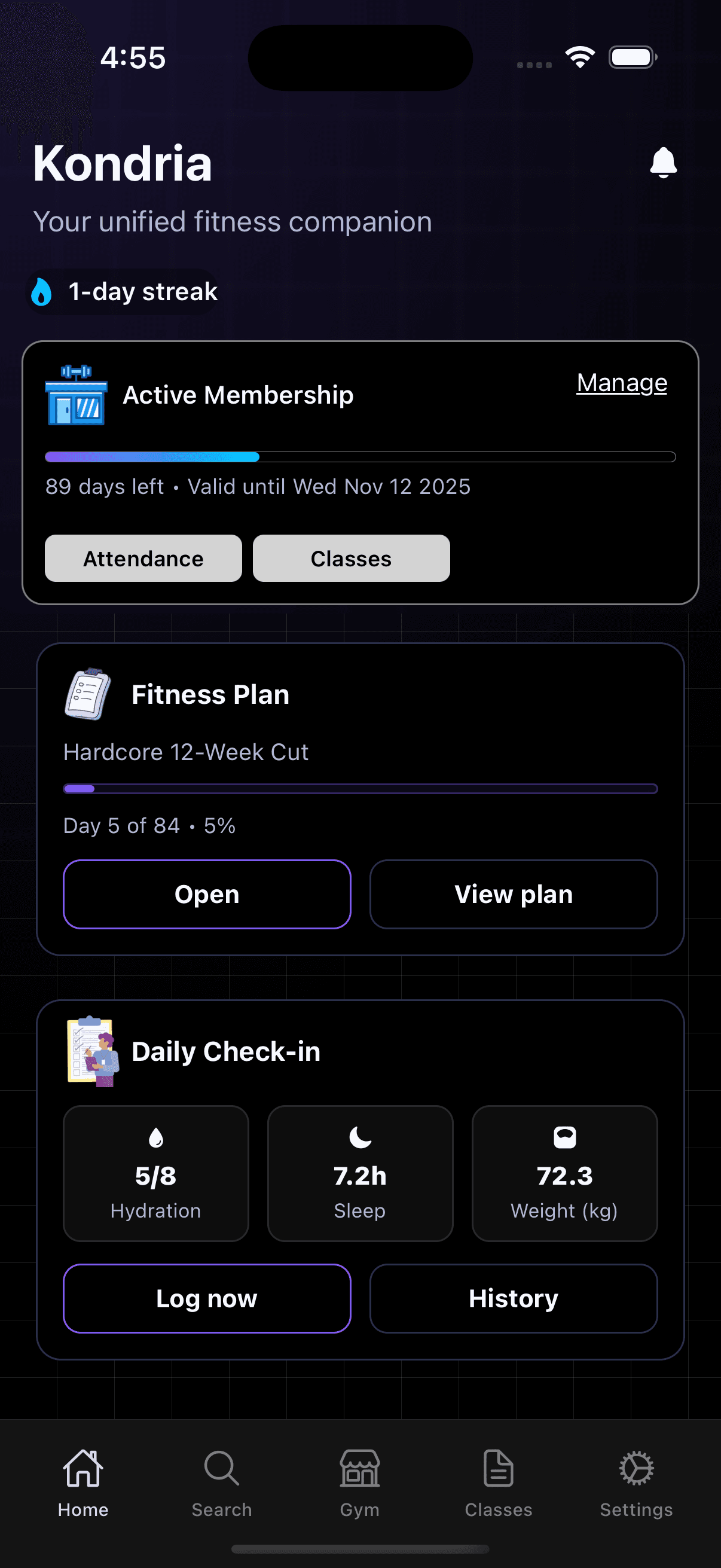 Kondria mobile app screenshot